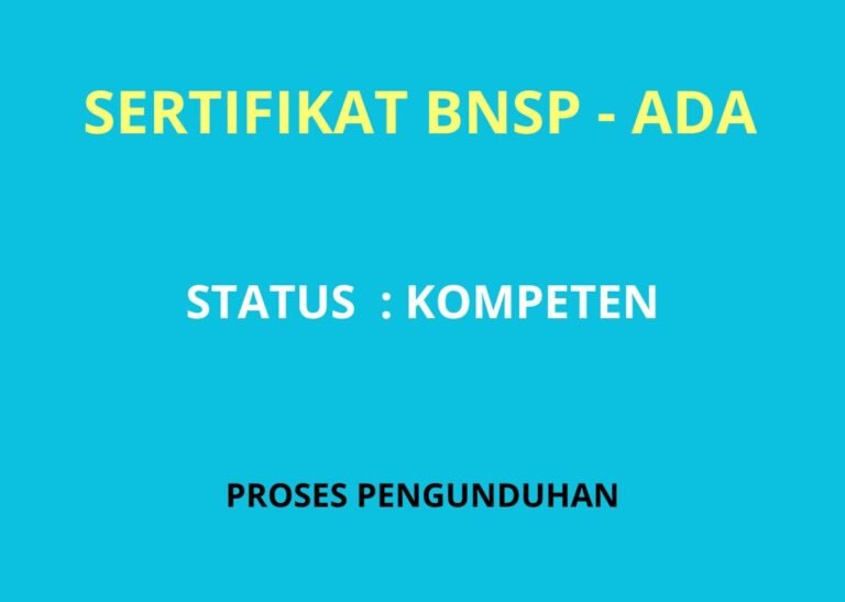 Sertifikat BNSP
